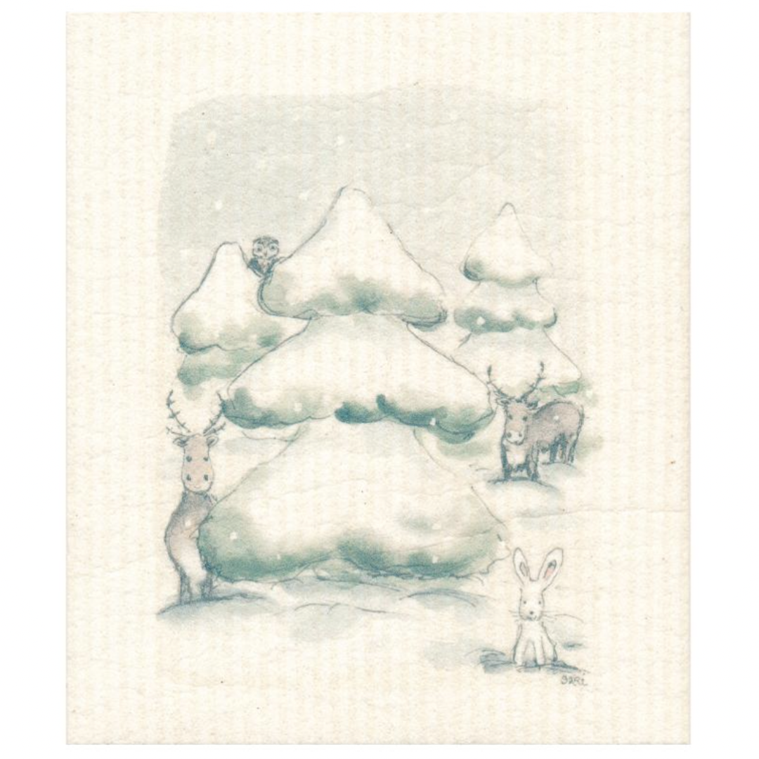 100% Biodegradable Dishcloth, Animals in the Forest (6885487607873)