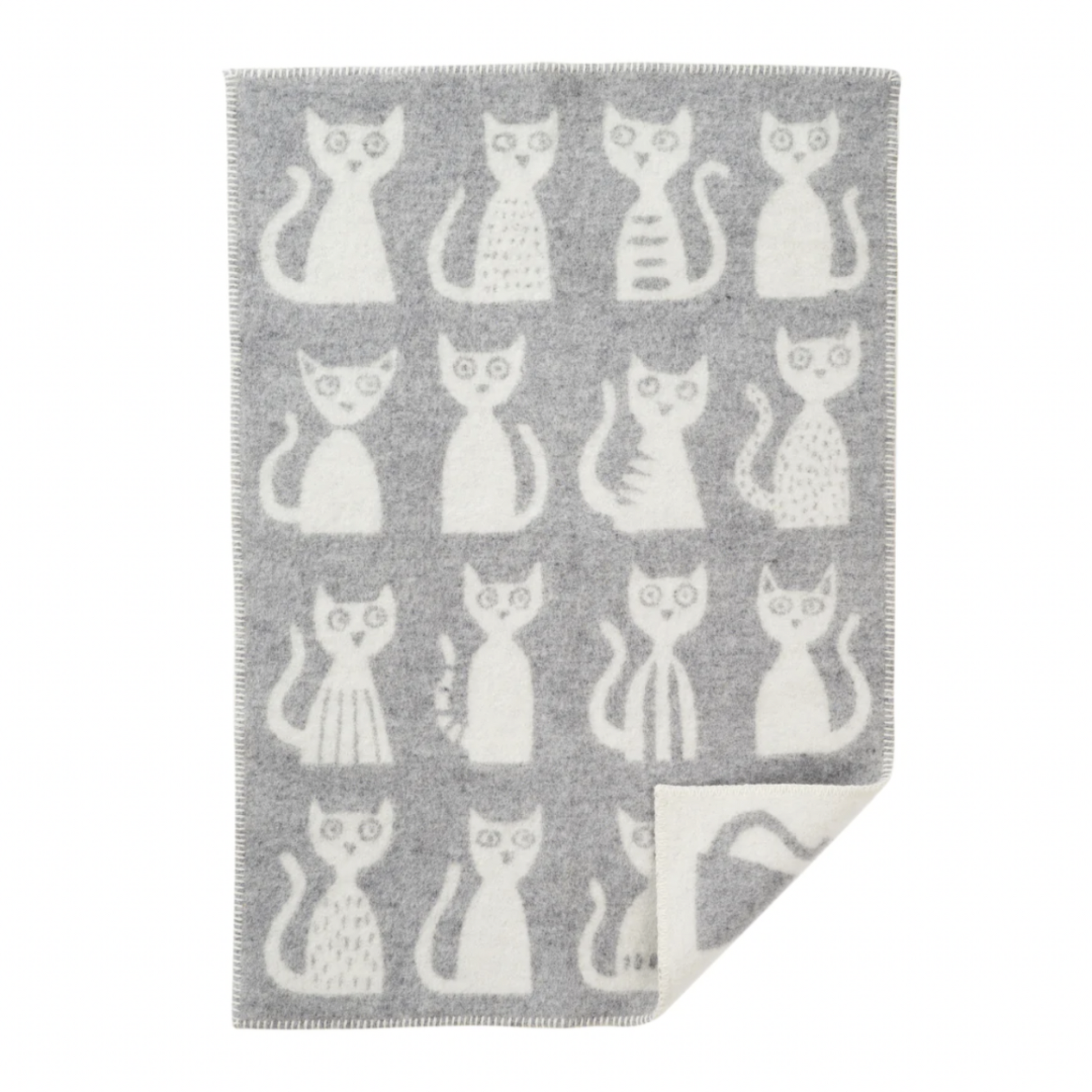 Klippan Wool Baby Blanket 65x90cm, Cat (8007524057375)