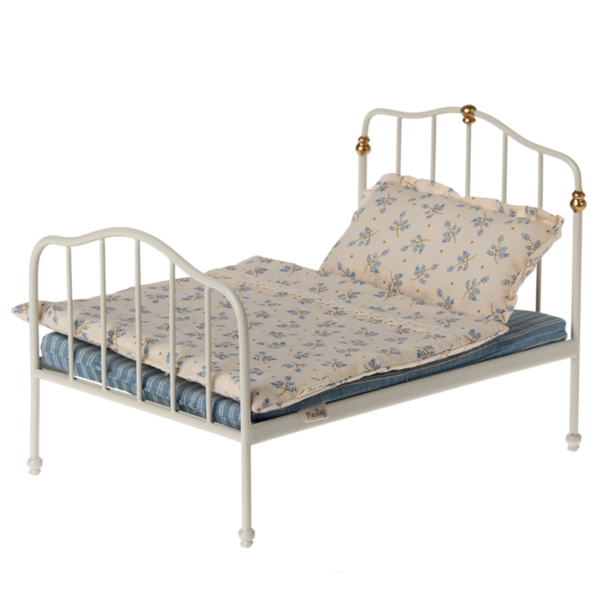 Maileg Vintage Double Bed Micro, Off White (8012052267295)