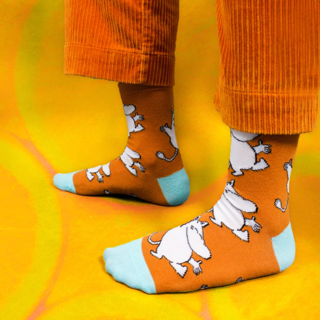 Happy Moomin Womens Socks, Toffee (6633254256705)