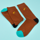 Sniff Embroidery Mens Socks, Chocolate (6633357934657)