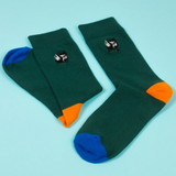 Stinky Embroidery Mens Socks, Forest Green (6633360130113)
