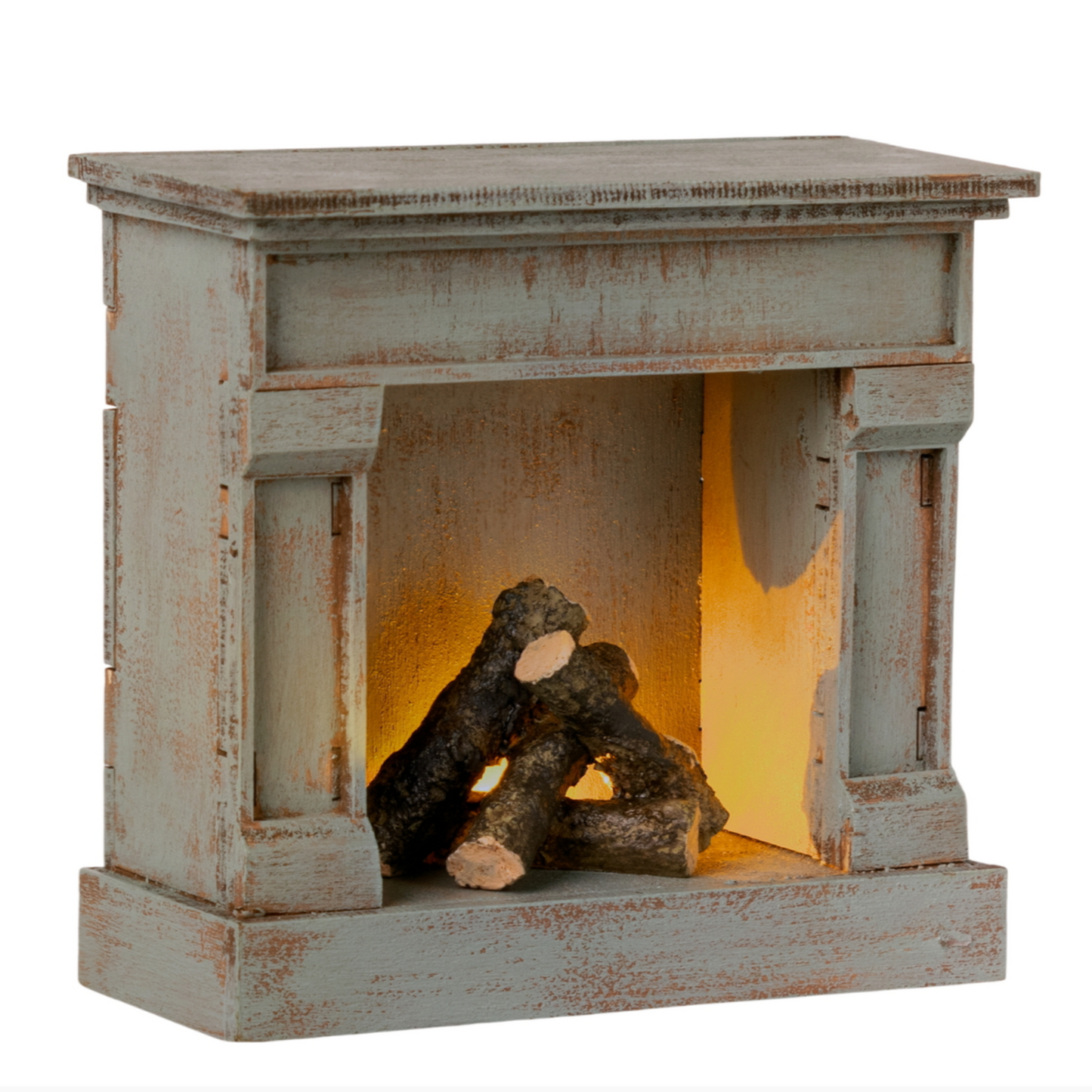 Maileg Miniature Fireplace, Vintage Blue (6797656719425)