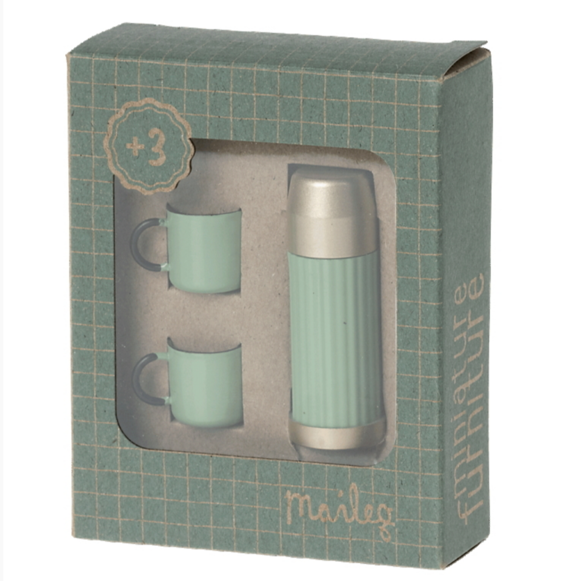 Maileg Thermos & Cups, Mint (6797652426817)