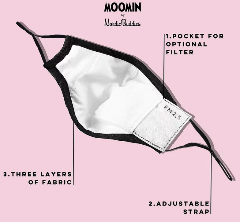 Moominmamma Facemask Adult, Peach (6808064163905)