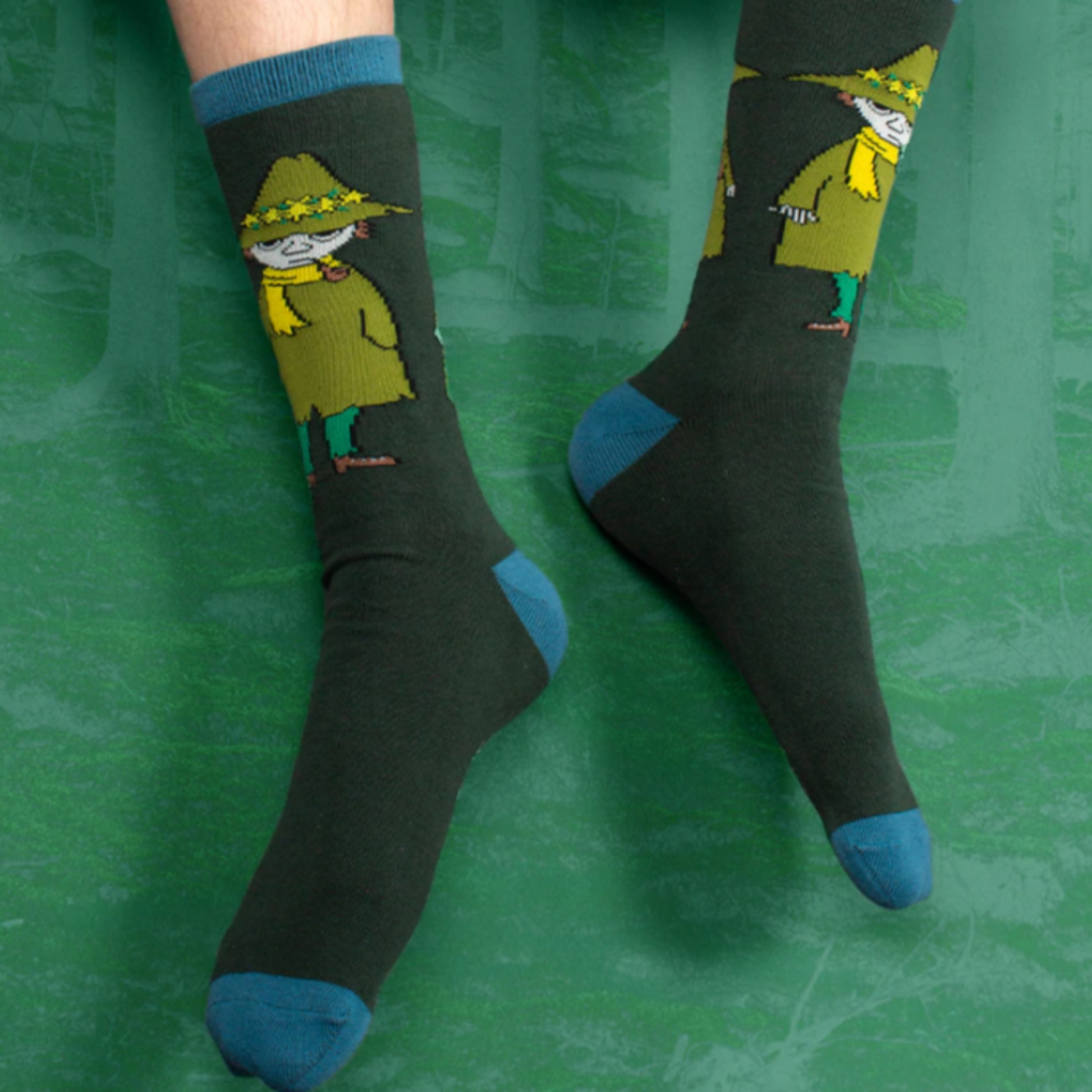 Snufkin Mens Socks, Green (6808684822593)