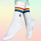 Groke Retro Tennis Mens Socks, White (6808688754753)