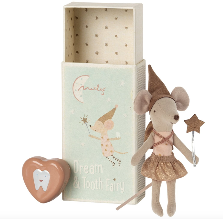 Maileg Mouse in a Matchbox, Tooth Fairy Girl (6555554840641)