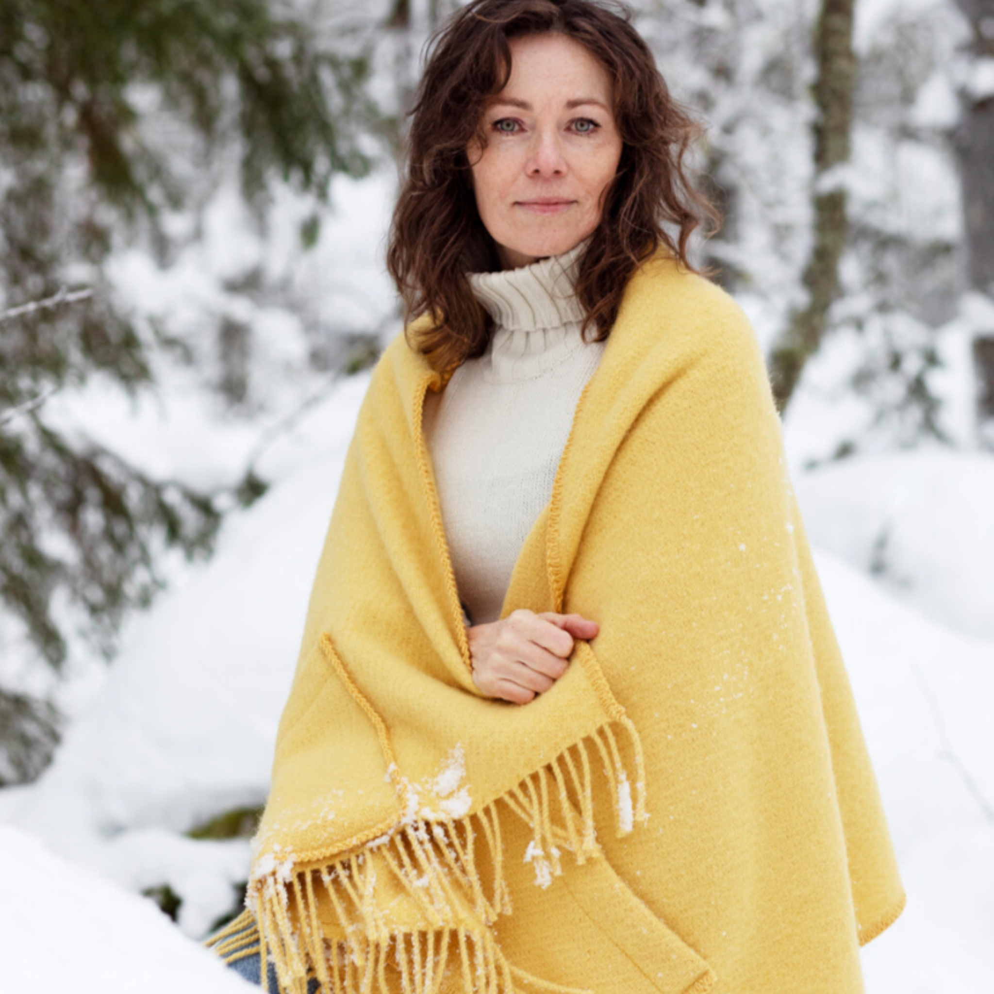 Sleepy Uni Pocket Scarf 60x170cm, Ochre (6908649832513)