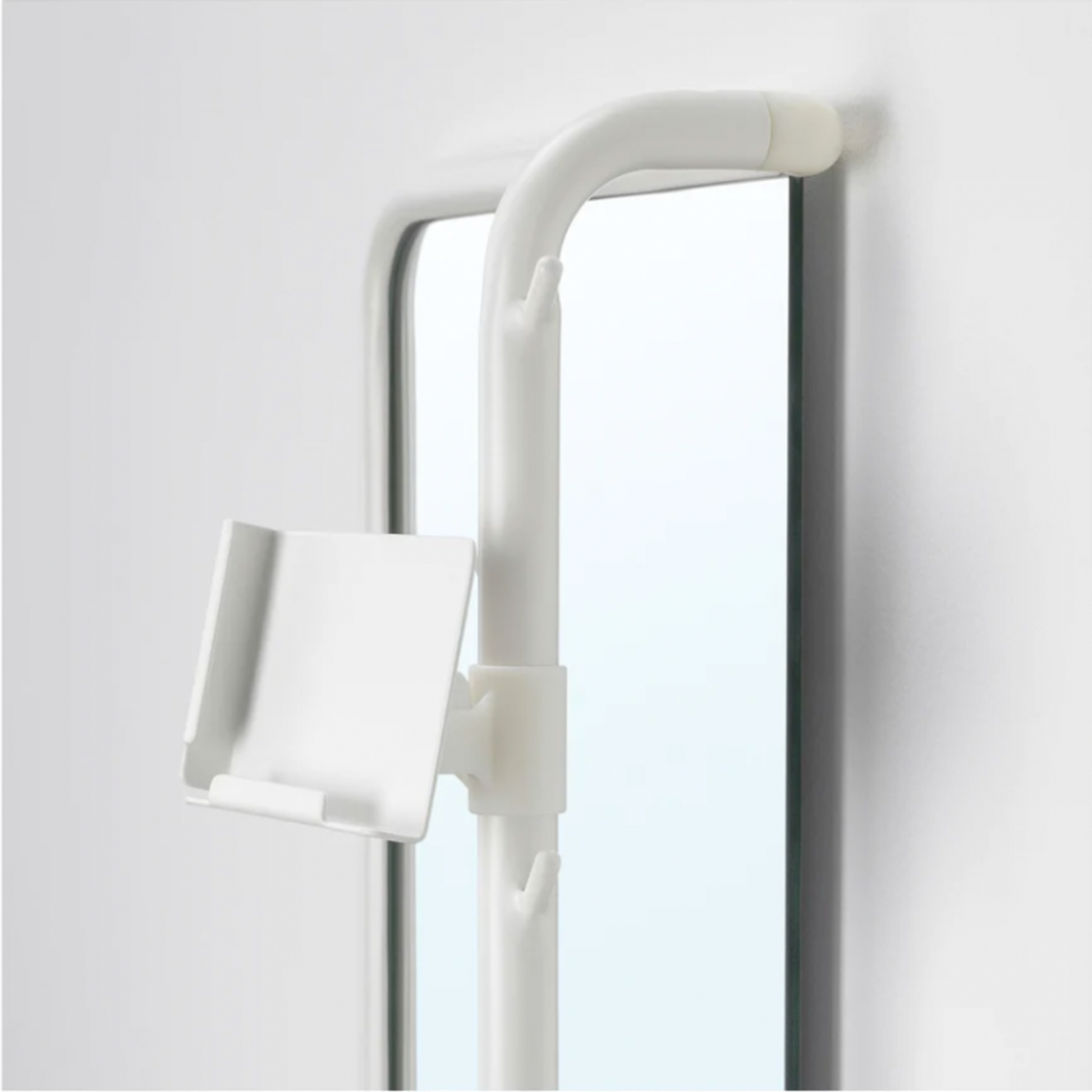 Ikea Mojlighet Mirror with Phone Holder & Hooks, 34x81cm, White – Nordic  Chill