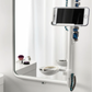 Ikea Mojlighet Mirror with Phone holder & Hooks 34x81cm, White (7988874346783)