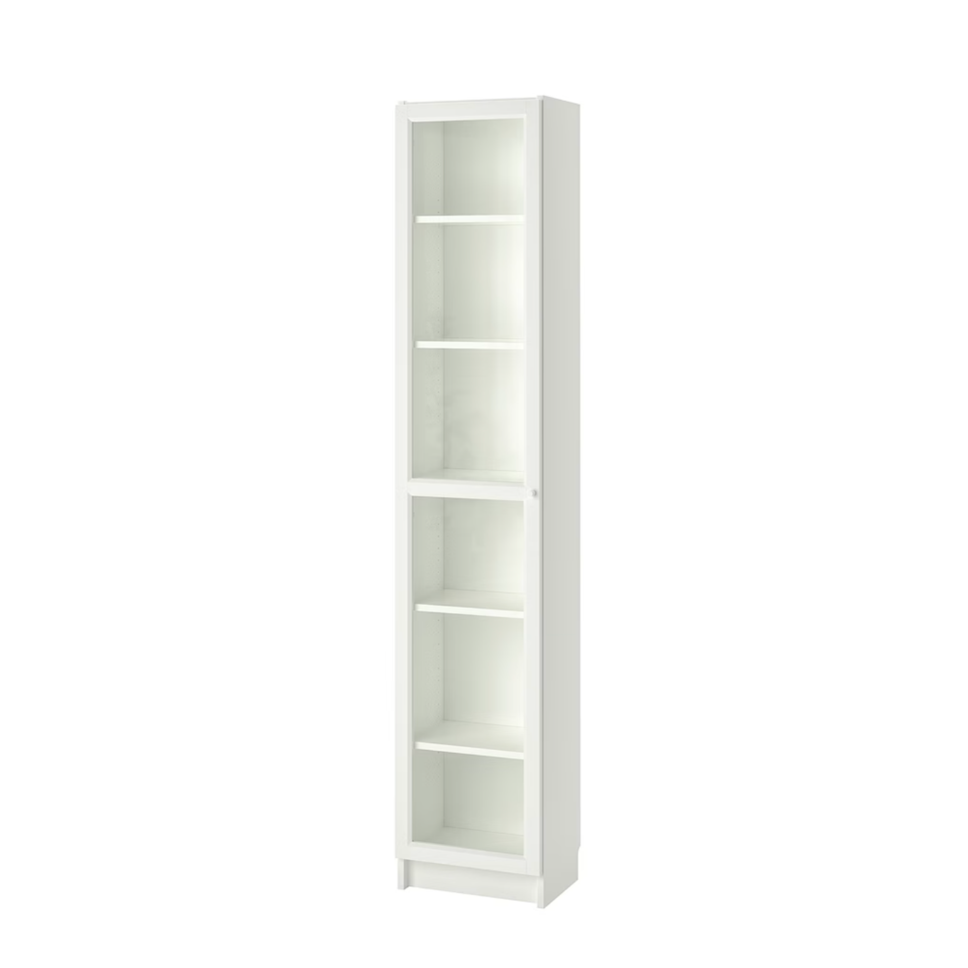 Ikea Billy Bookcase with Oxberg Glass Door, 40x30x202cm, White (8129591378207)