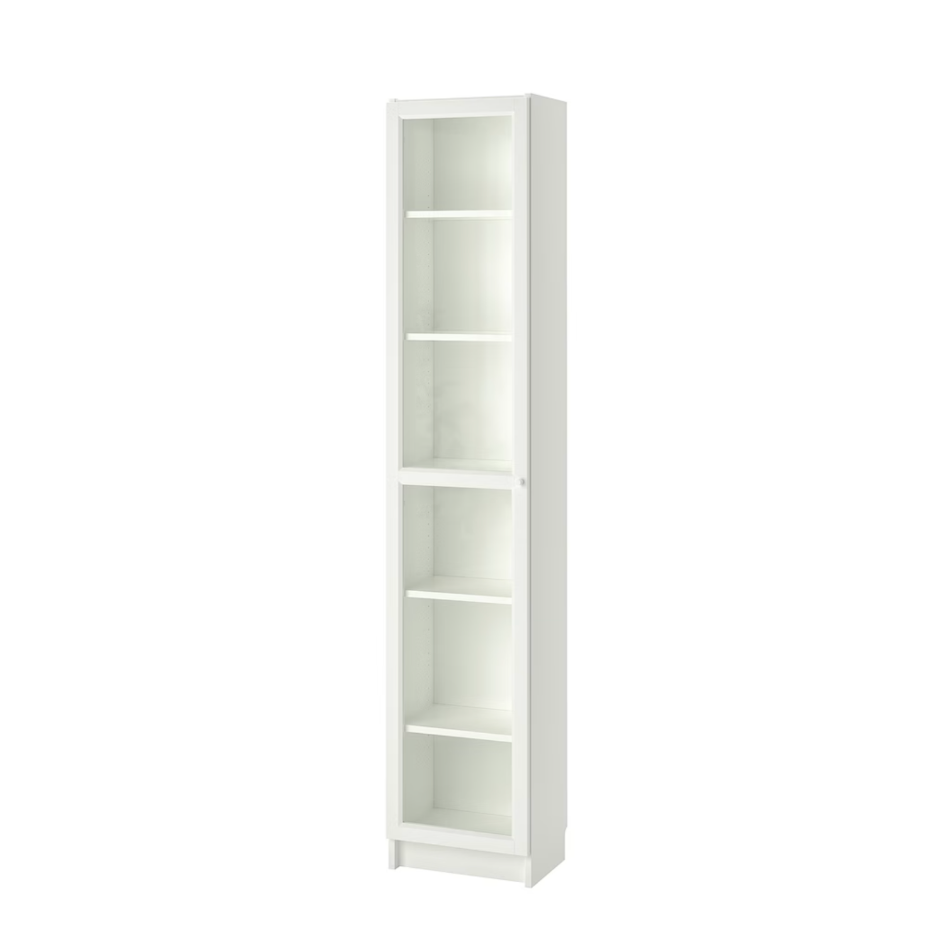 Ikea Billy Bookcase with Oxberg Glass Door 40x30x202cm White