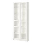 Ikea Billy Bookcase with Oxberg Glass Doors, 80x30x202cm, White (8129643381023)