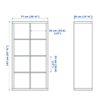 IKEA Kallax 2x4 Shelving unit, 77x147cm, White (384169948)