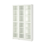 Ikea Billy Bookcase with Oxberg Glass Doors, 120x30x202cm, White (8129648820511)
