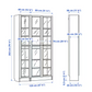 Ikea Billy Bookcase with Oxberg Glass Doors, 120x30x202cm, White (8129648820511)