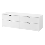 Ikea Nordli Chest of 4-Drawers, 160x54cm, White (8130889056543)