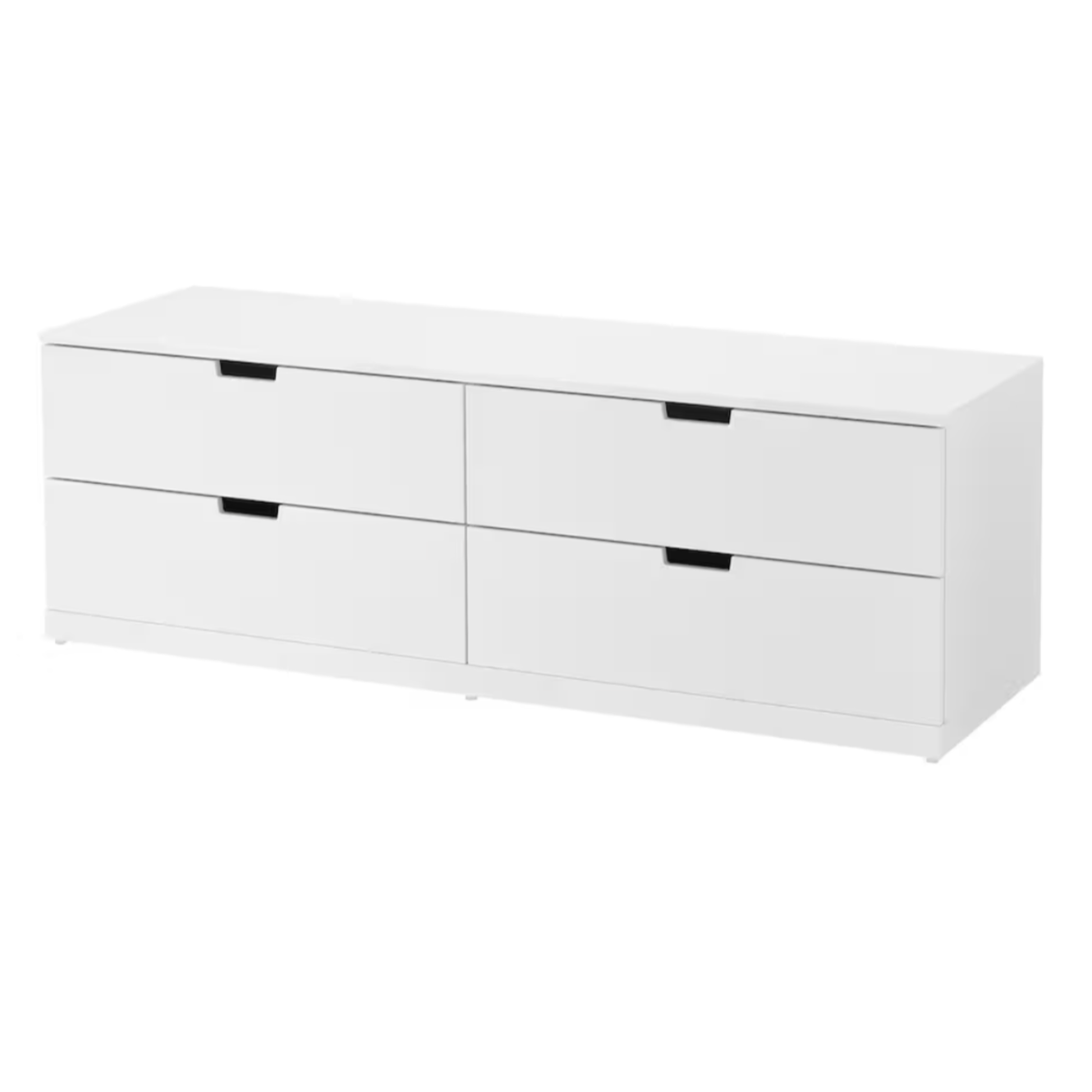 Ikea Nordli Chest of 4 Drawers 160x54cm White Nordic Chill