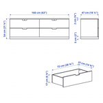 Ikea Nordli Chest of 4-Drawers, 160x54cm, White (8130889056543)