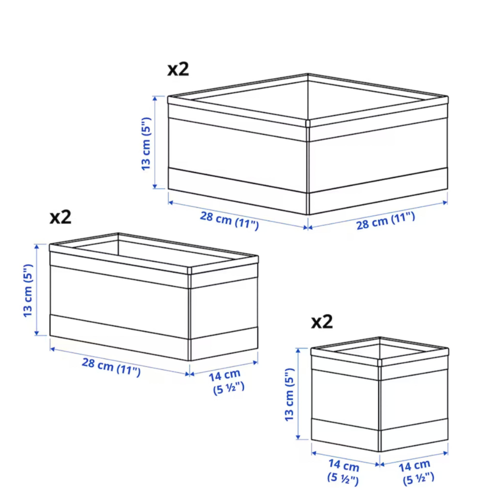 Ikea Skubb Drawer Organiser Boxes, Set of 6 (5818984133)