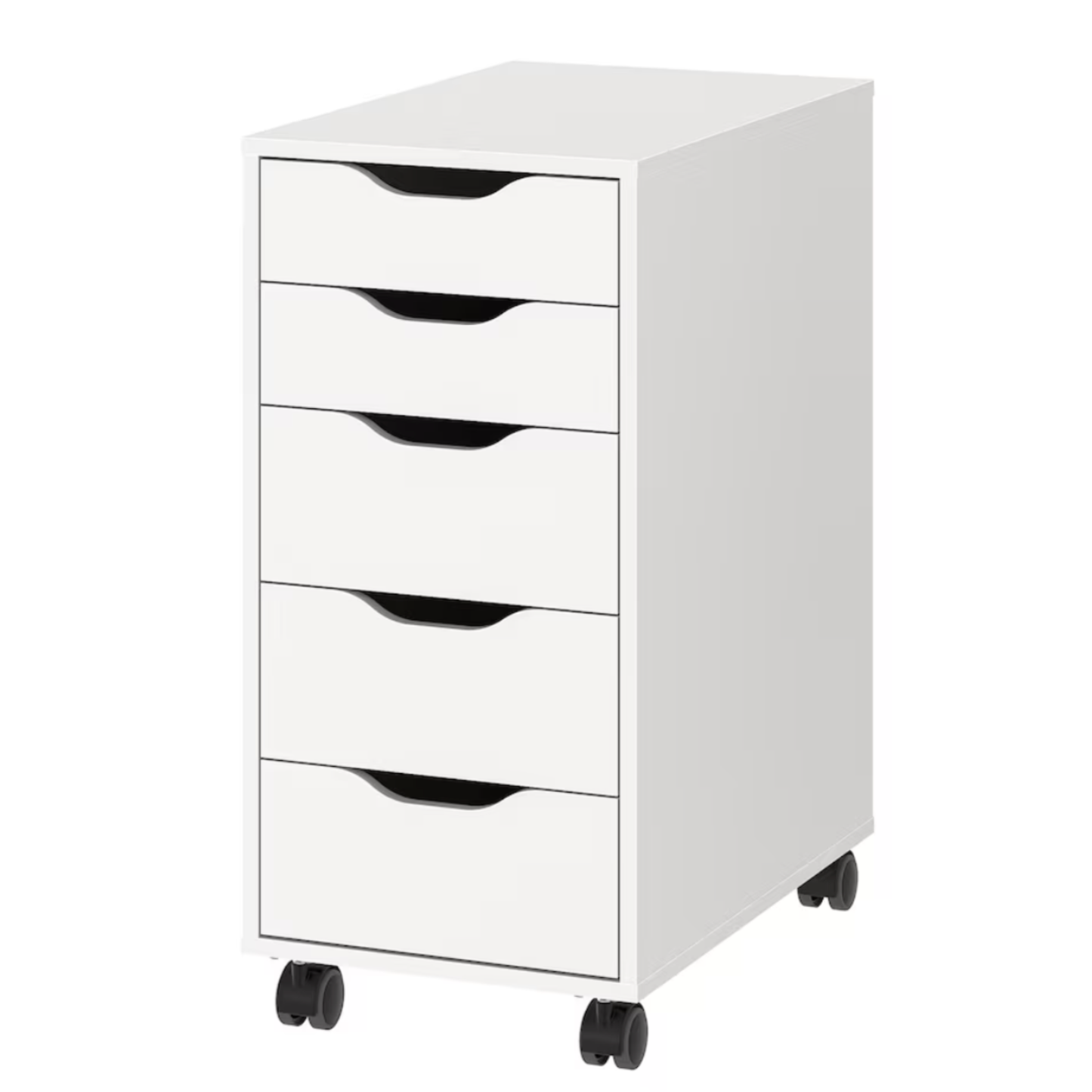Ikea Alex 5-Drawer Unit on Wheels, 36x76cm, White (8152183308575)