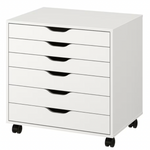 IKEA Alex 6-Drawer on Wheels 67x66cm, White (1966199341121)