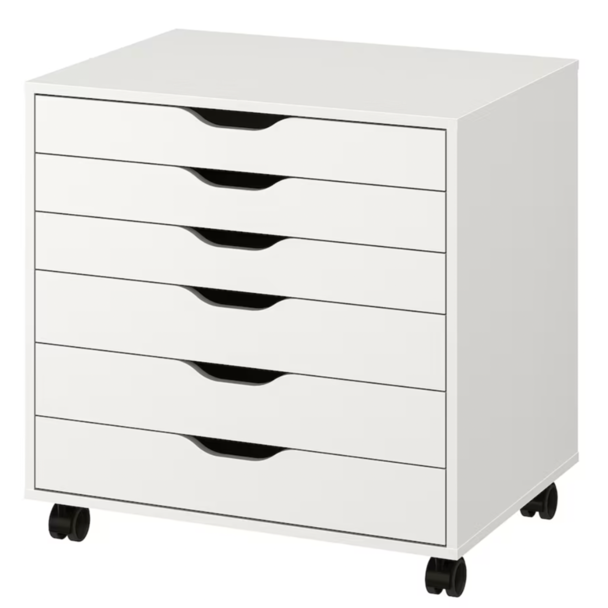 IKEA Alex 6-Drawer on Wheels 67x66cm, White (1966199341121)