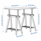 Ikea Lagkapten / Mittback Desk Combo, 140x60x73-96cm, White (8130981069087)