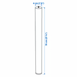 Ikea Adils Basic Pole Table Leg, 70cm, White (1966210547777)