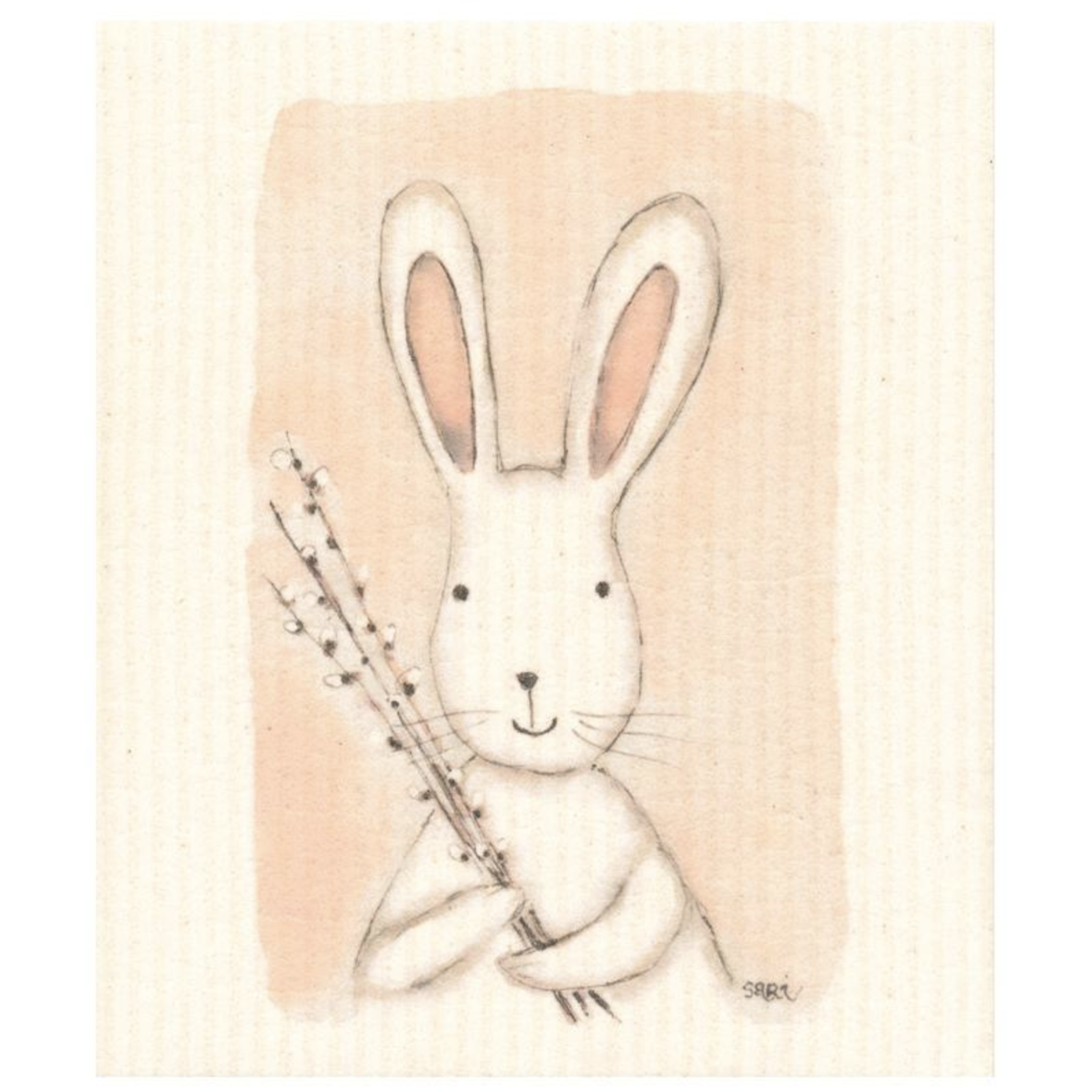 100% Biodegradable Dishcloth, Bunny with Willow (8143402205471)