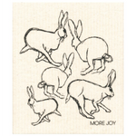 100% Biodegradable Dishcloth, Running Rabbits (8143353184543)