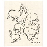 100% Biodegradable Dishcloth, Running Rabbits (8143353184543)