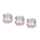 IKEA Korken jar with lid, patterned/bright red, 13 cl (8005198905631)