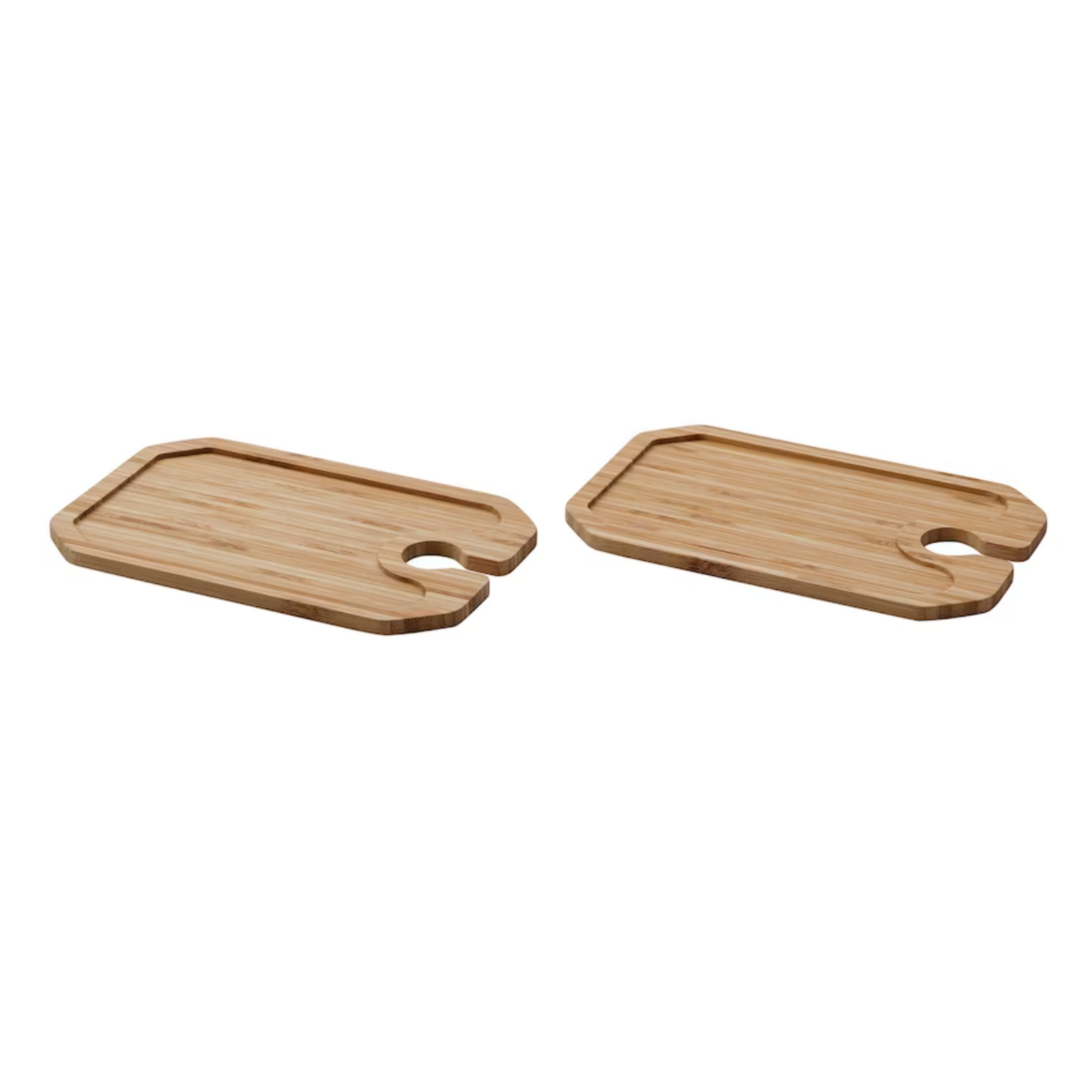 Ikea Anledning Cocktail Plate 2-Pack, Bamboo (7981870448927)