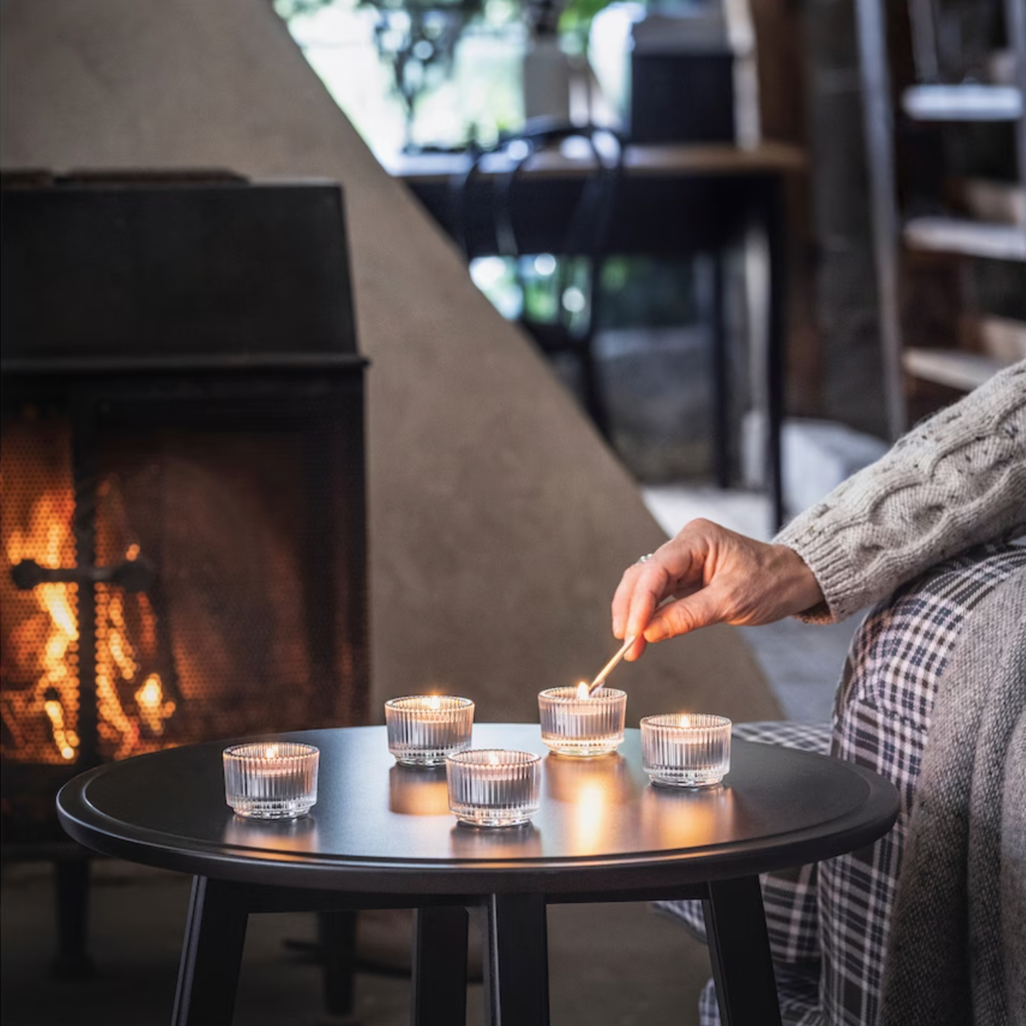IKEA Enstaka Tea Light Candle 30-Pack, Bonfire (6852465328193)