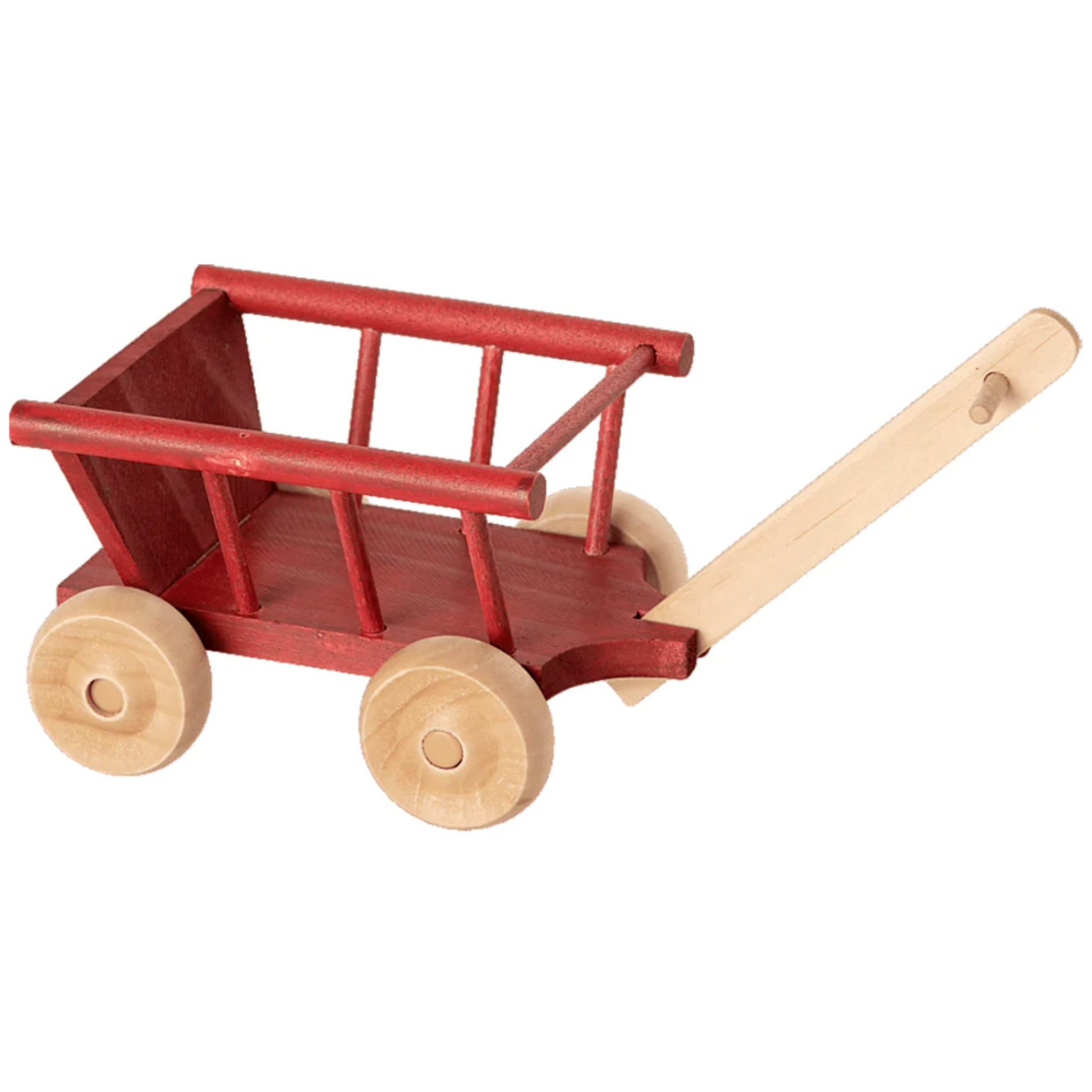 Maileg Wagon Micro, Dusty Red (6901316943937)