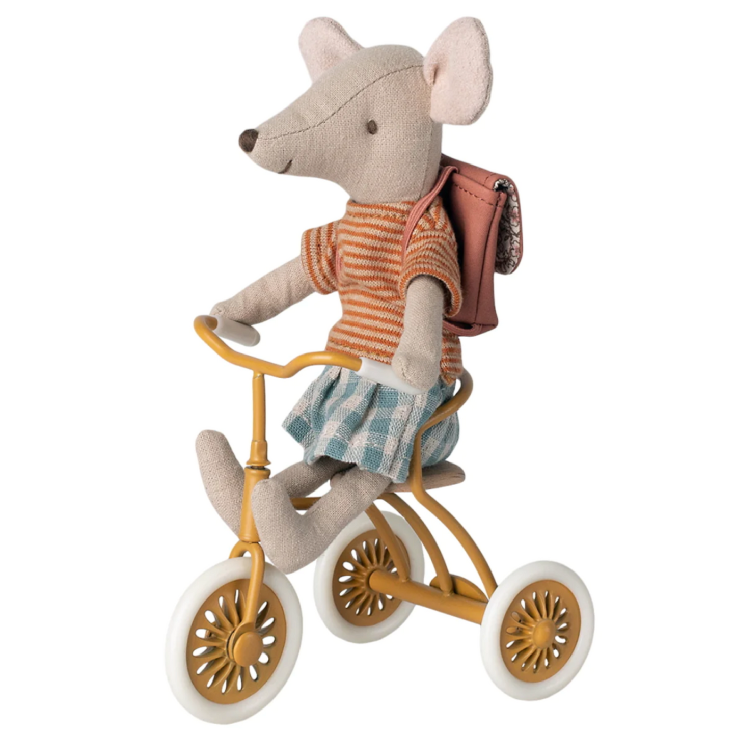Maileg Tricycle Mouse Big Sister with Bag, Rose (8155939668255)