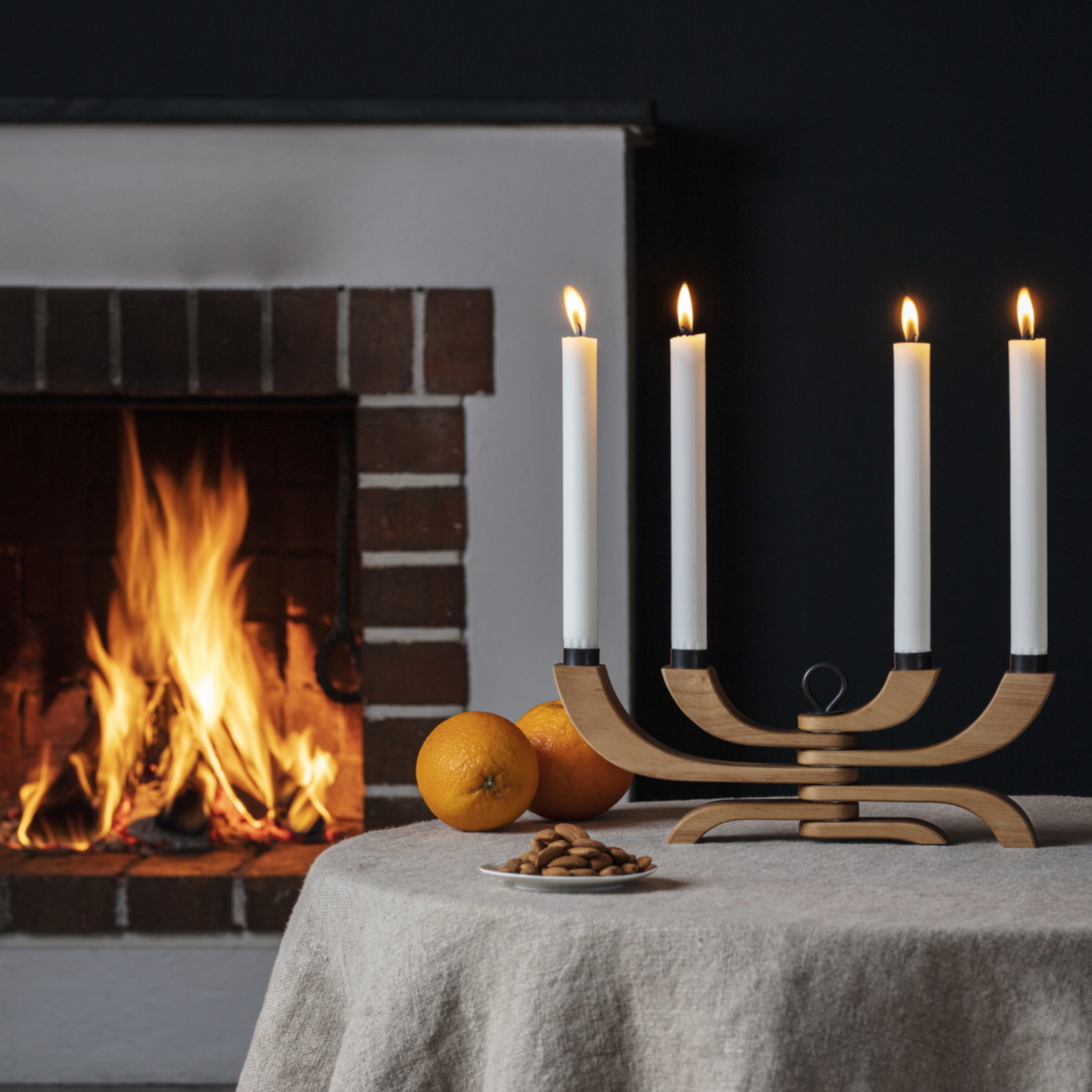 Design House Stockholm Nordic Light 4-arms Candleholder, Wood (8158265934111)