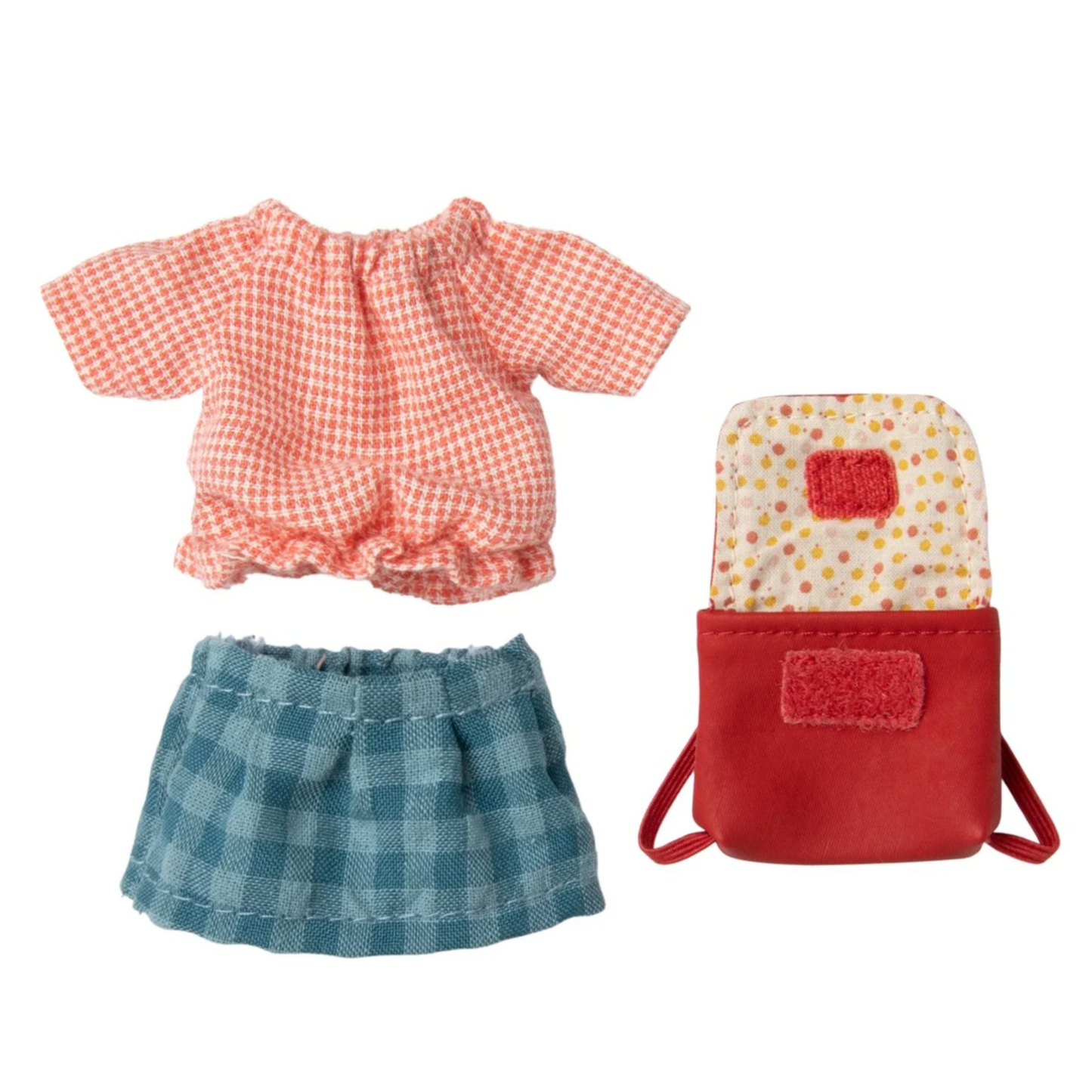Maileg Clothes and Red Bag for Big Sister Mouse (8220895772959)