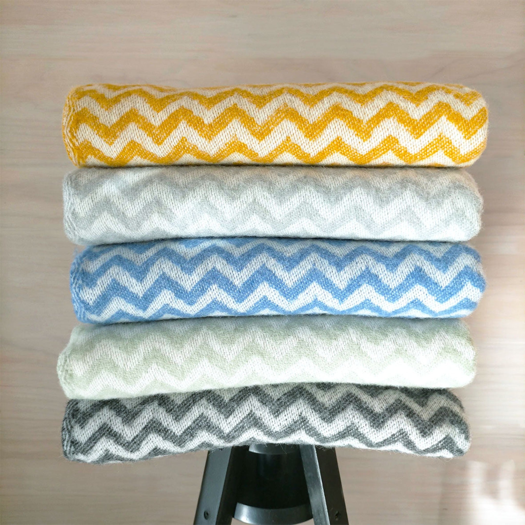 NORDIC CHILL Aalto 100% Wool Throw 130x170cm, Sky Blue (6775151820865)