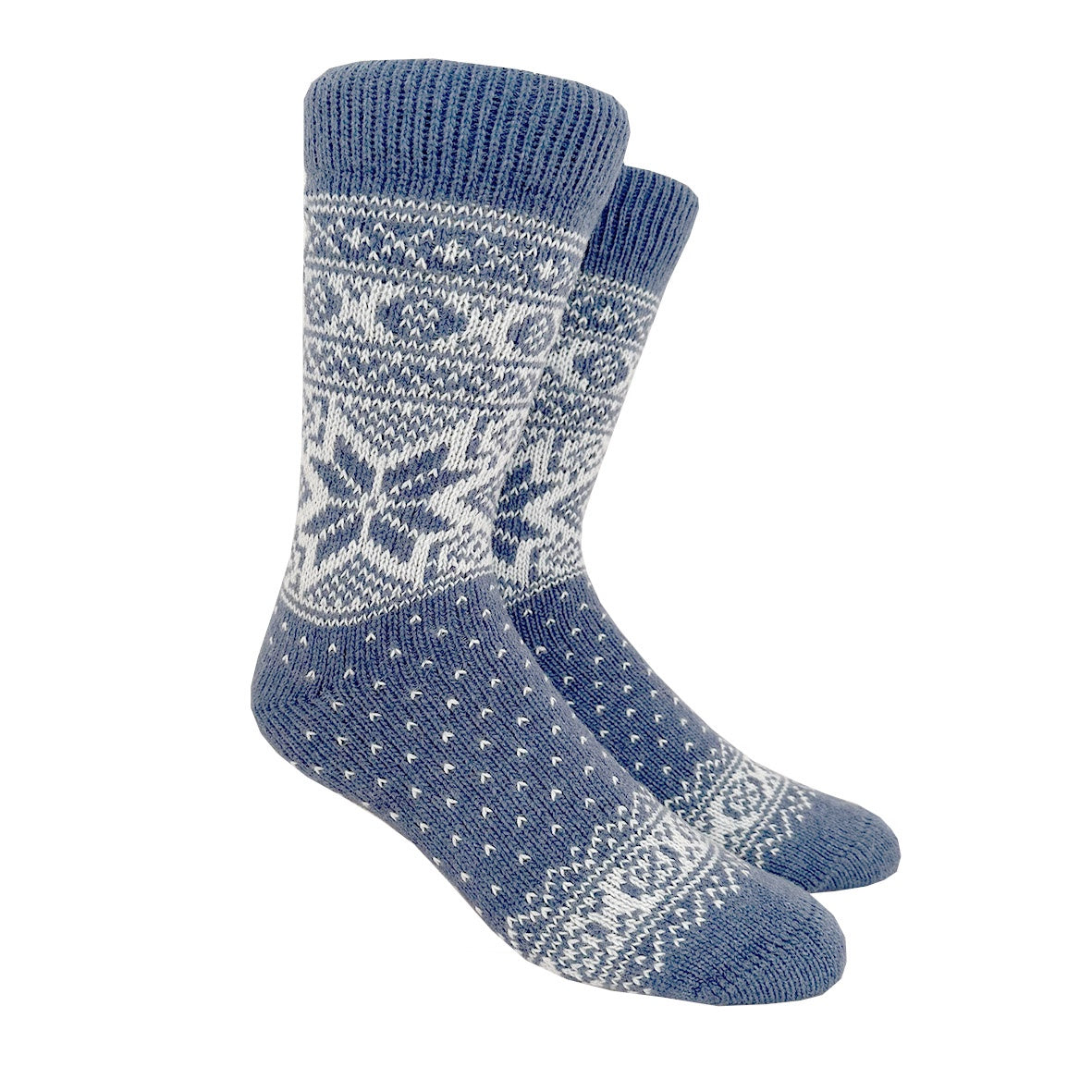 Snowflakes Wool Socks, Light Blue/White (8329720004895)