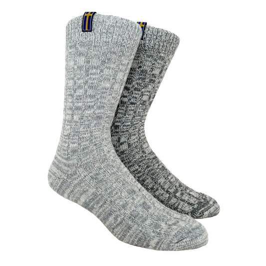 Sweden Mens Wool Socks 2-Pack Gift Box, Light Grey-Dark Grey (8326322389279)