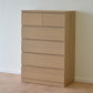 IKEA Malm 6-drawer Tallboy Chest, 80x48x123cm, White-stained Oak (1448229273665)