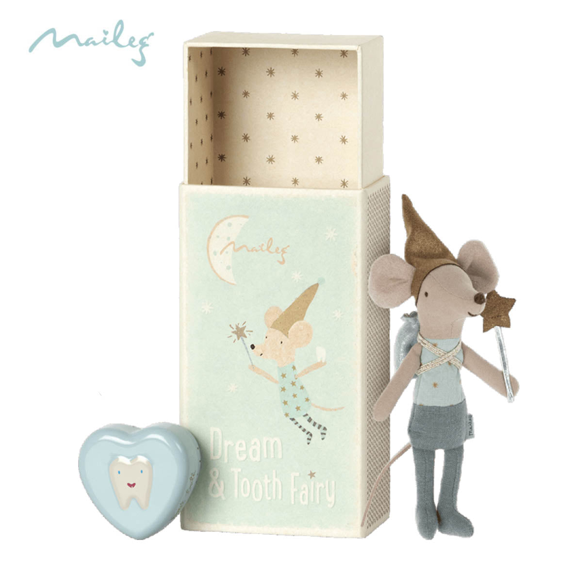 MAILEG Mouse in a Matchbox, Tooth Fairy Boy (3954912231489)