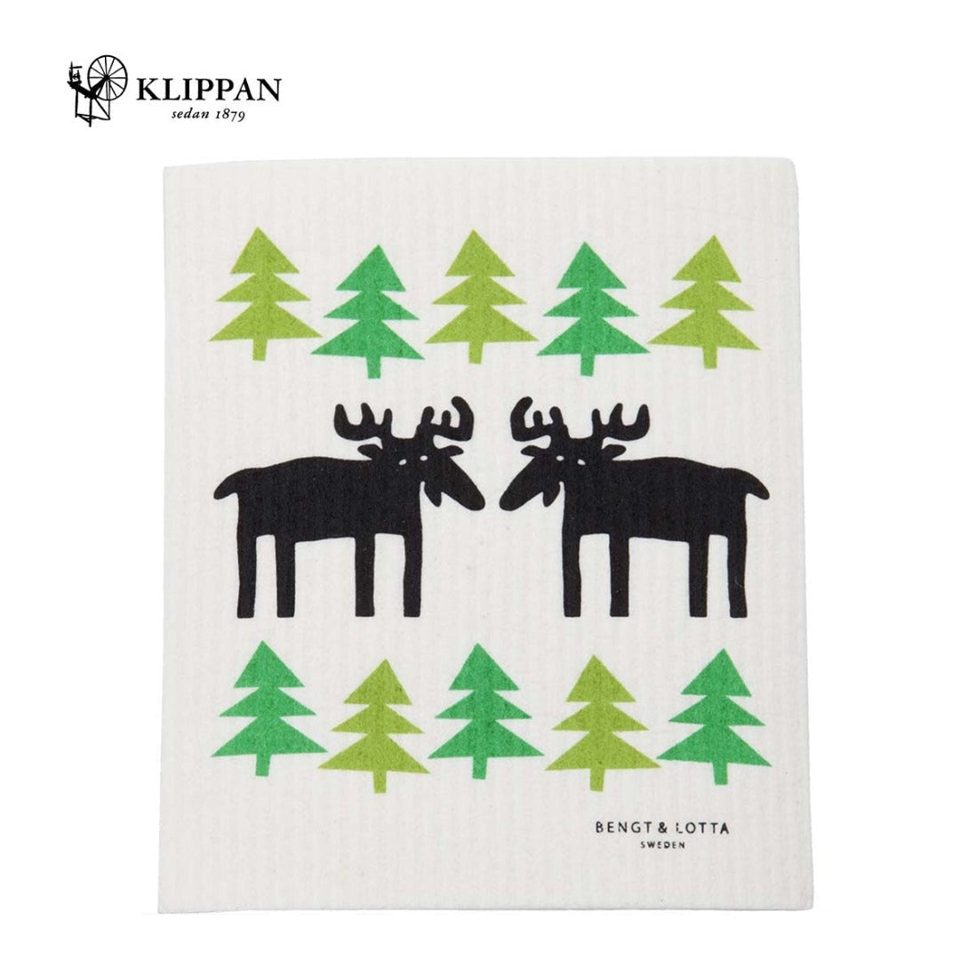100% Biodegradable Dishcloth, Moose in the Forest (4625836474433)