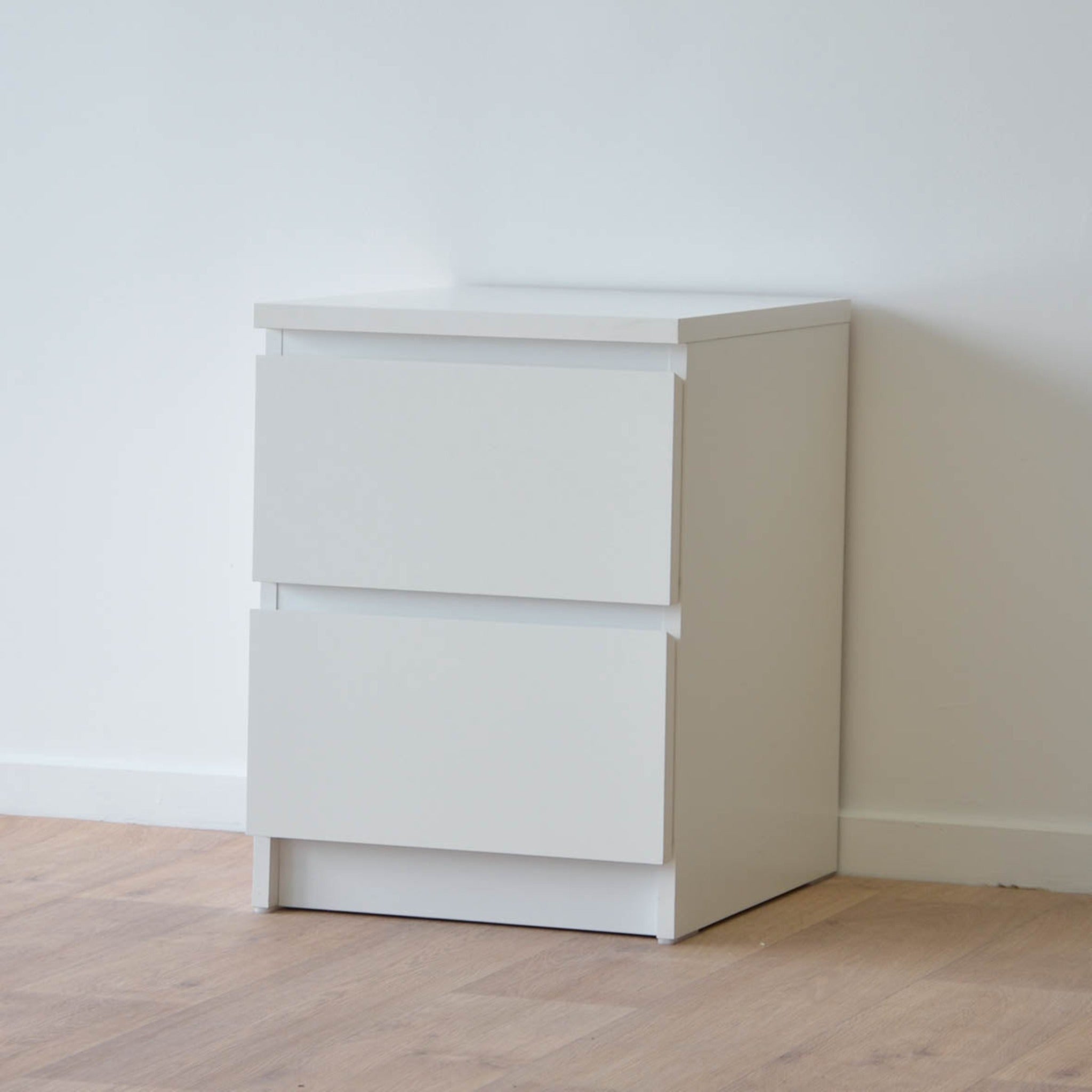 IKEA Malm 2-drawer Bedside Table, 40x48x55cm, White (3074909381)
