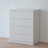 IKEA Malm 4 Drawer Chest, 80x48x100cm, White (4387266756673)