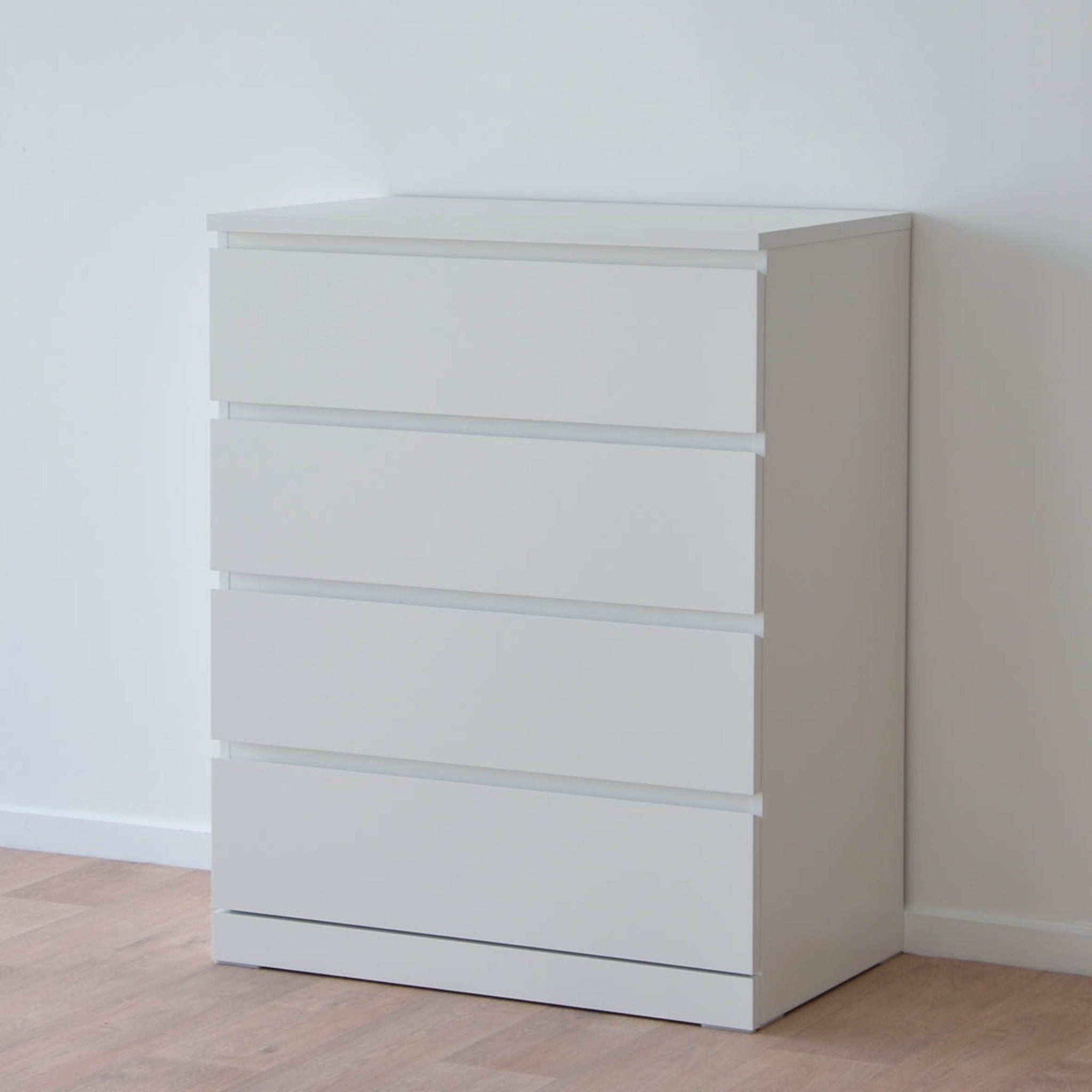 IKEA Malm 4 Drawer Chest, 80x48x100cm, White (4387266756673)