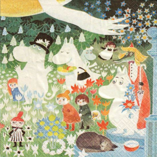 The Moomins Serviette 20-Pack, Moomin In A Meadow (6649329221697)